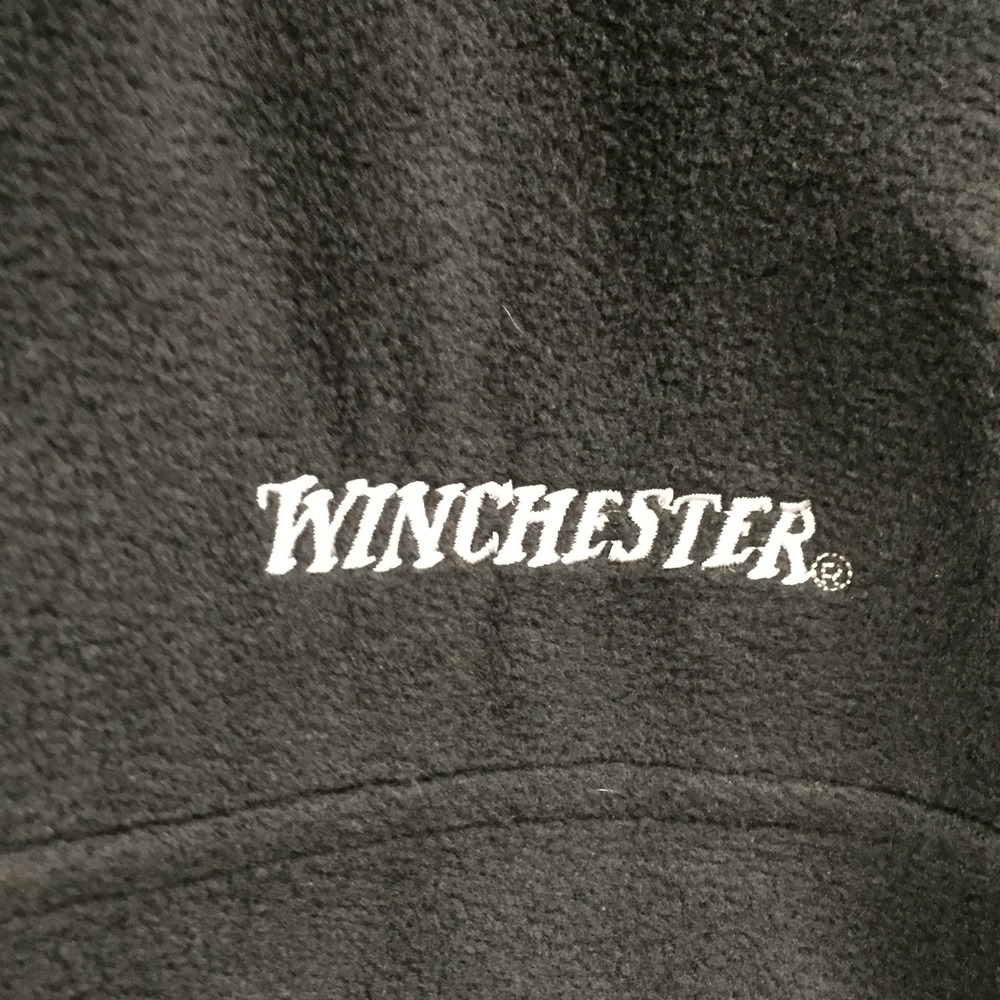 Winchester Rugged Sportsman Mens Black Fleece Full Zip Outdoor Vest XXL